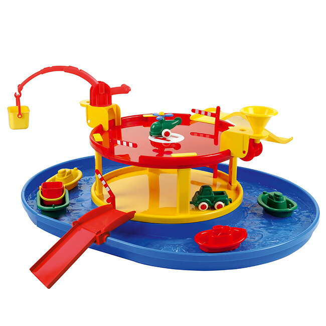 ボート1個プレゼント★VIKINGTOYS バイキングトイズ バイキングシティ アクアパーキング 156168[1歳 男の子 おもちゃ 船 ボート 水遊び ベランダ お風呂 玩具 キッズ 赤ちゃん こども ベビー] 即納