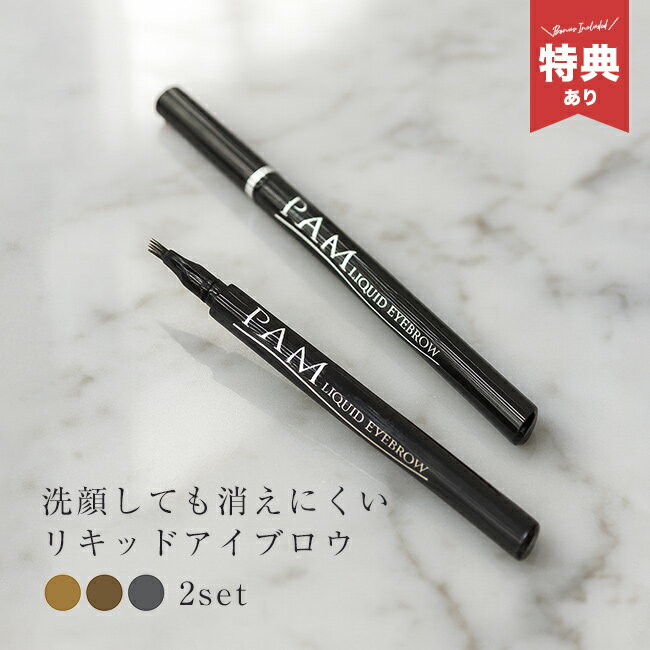 【特典あり】PAM パム リキッドアイブロウ プラチナライン《同色2本》[アイブロウ 落ちない 眉ティント..