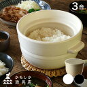 かもしか道具店 ごはんの鍋 3合+陶の飯びつ ふつう[ご飯鍋 飯びつ おひつ セット 土鍋ご飯 3合 土鍋ごはん ガス ガス使用可能 米 お米 ごはん 食卓 耐...