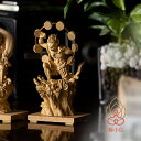 【特典あり】極小仏 雷神[雷神像 神様 仏像 木製 木彫り 柘植 ツゲ 高さ10.3cm アート 芸術 自宅 リビング 和室 書斎 オフィス 小さい 仏様 仏さ...