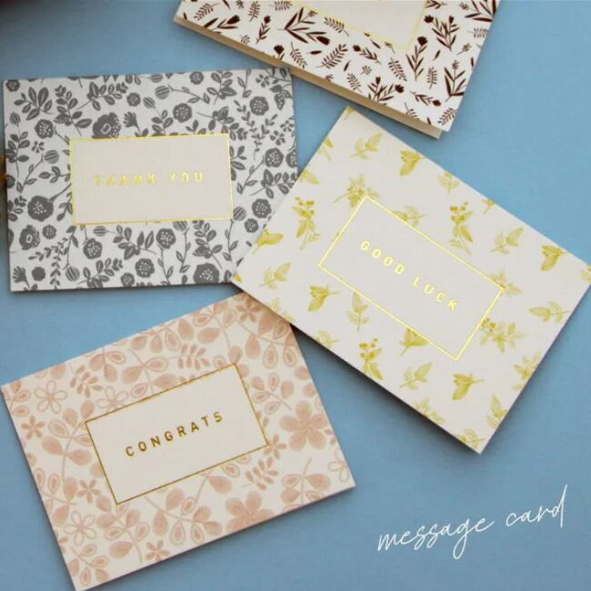 メッセージカード 封筒&カードセット[在庫限り ミニ 名刺サイズ くすみカラー サンキューカード 手書き メッセージカード 封筒 セット 感謝 お礼 お祝い カ...