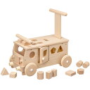 MOCCO モッコ 森のパズルバス W-029[押し車 積み木 手押し車 赤ちゃん おもちゃ 男の子 女の子 木製 乗用玩具 足けり 手押し 車 おしゃれ 子供...