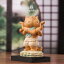 【レビュー特典あり】猫buddha 阿修羅[猫 ねこ ネコ 置物 猫雑貨 小さい かわいい おしゃれ ミニ インテリア 小物 オブジェ 動物 開運 開運グッズ 開運アイテム 縁起物 招福 木彫り 木彫 仏像 軽量 ギフト プレゼント 贈り物 仏女 歴史]