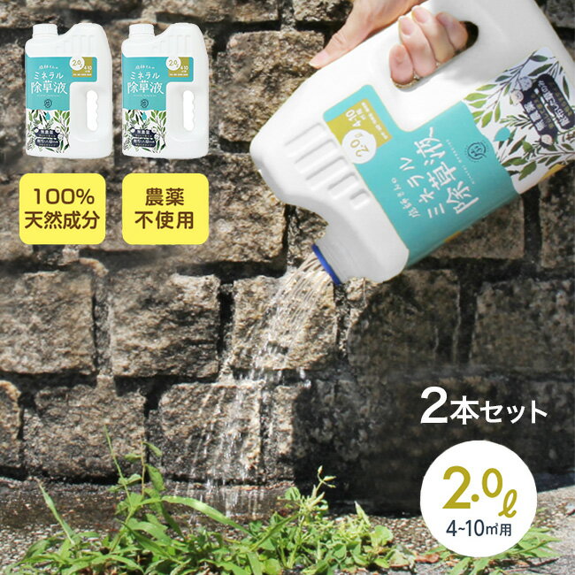 【レビュー特典あり】庭師さんのミネラル除草液《2個セット》[除草剤 日本製 除草液 天然成分 ペット 環境 安全 農薬不使用 除草 液体 散布 草 雑草 庭 玄関先 ガーデニング 家 自宅 植物 草むしり 庭仕事 ガーデン 農薬 不使用 枯れる 枯らす] 即納