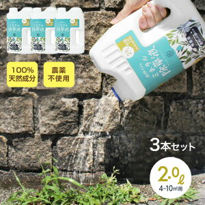 【レビュー特典あり】庭師さんのミネラル除草液《3個セット》[除草剤 日本製 除草液 天然成分 ペット 環境 安全 農薬不使用 除草 液体 散布 草 雑草 庭 玄関先 ガーデニング 家 自宅 植物 草むしり 庭仕事 ガーデン 農薬 不使用 枯れる 枯らす] 即納