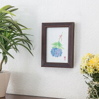 RIEの幸福の逆さあじさい[アジサイの絵画 金運や商売繁盛にもおすすめの金運グッズの紫陽花のアート 感謝・笑顔・心の平和・世界平和を願うあじさいの絵]