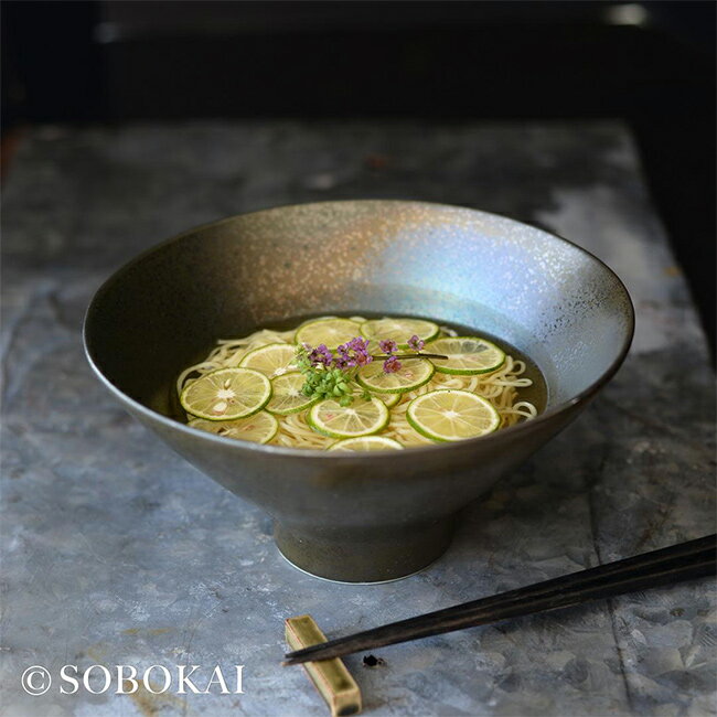 Rakuten - 【特典あり】SOBOKAI ソボカイ ブリランテ 220ボウル 窯変黒[食器 丼 鉢 ラーメン鉢 大鉢 どんぶり 黒 ブラック うどん そば 蕎麦 ラーメン 和食器 和モダン 飲食店 電子レンジ対応 レンジ対応] 1-2W