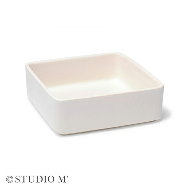 キレイスポットの【特典あり】studio m’ スタジオエム 白雪 お重 身[陶器 正方形 角型 器 食器 和食 盛り付け皿 盛り付け お皿 深皿 おせち料理 日本料理 和モダン おしゃれ オシャレ 白 ホワイト 重箱 蓋なし フタなし] 即納｜アングル2