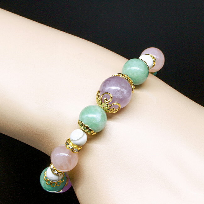 【特典あり】お守りブレスレット[パワーストーン ブレスレット パワーストーンブレスレット お守り 天然石 石 オシャレ かわいい 可愛い レディース 女性 スピリチュアル グッズ 天然石ブレス アクセサリー] 1-2W
