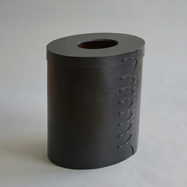 シェーカー ダストボックス ブラック[木製 ゴミ箱 おしゃれ 北欧 風 天然木 ナチュラル 楕円 筒形 ごみ箱 リビング 和室 寝室 ホテル 旅館 オシャレ インテリア 和モダン くず入れ ごみ入れ ゴミ入れ]