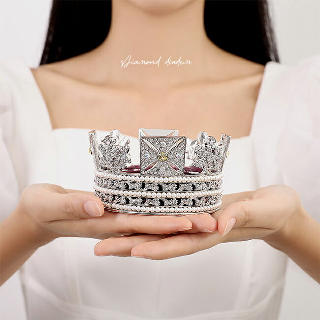 ダイヤモンド・ダイアデム[インテリア 置き物 オブジェ クラウン 王冠 豪華 部屋 飾る アフタヌーンティー カフェ 喫茶店 アクセサリートレー アクセサリー ...
