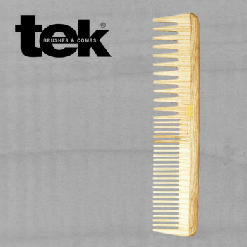 tek テックコーム ツイン グランデ ナチュラル TEKC207003NR[木製のヘアブラシ 髪の毛のブラッシングにおすすめな木で出来た櫛(くし) イタリア製のヘアーブラシで頭皮や髪に優しい]