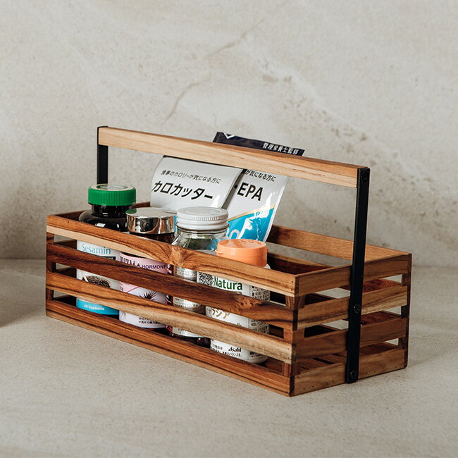 【特典あり】ツールボックス AZ-07[小物入れ 木製 オシャレ かわいい 卓上 小物収納 収納 小物 収納ボックス おしゃれ ナチュラル シンプル 持ち手 持...