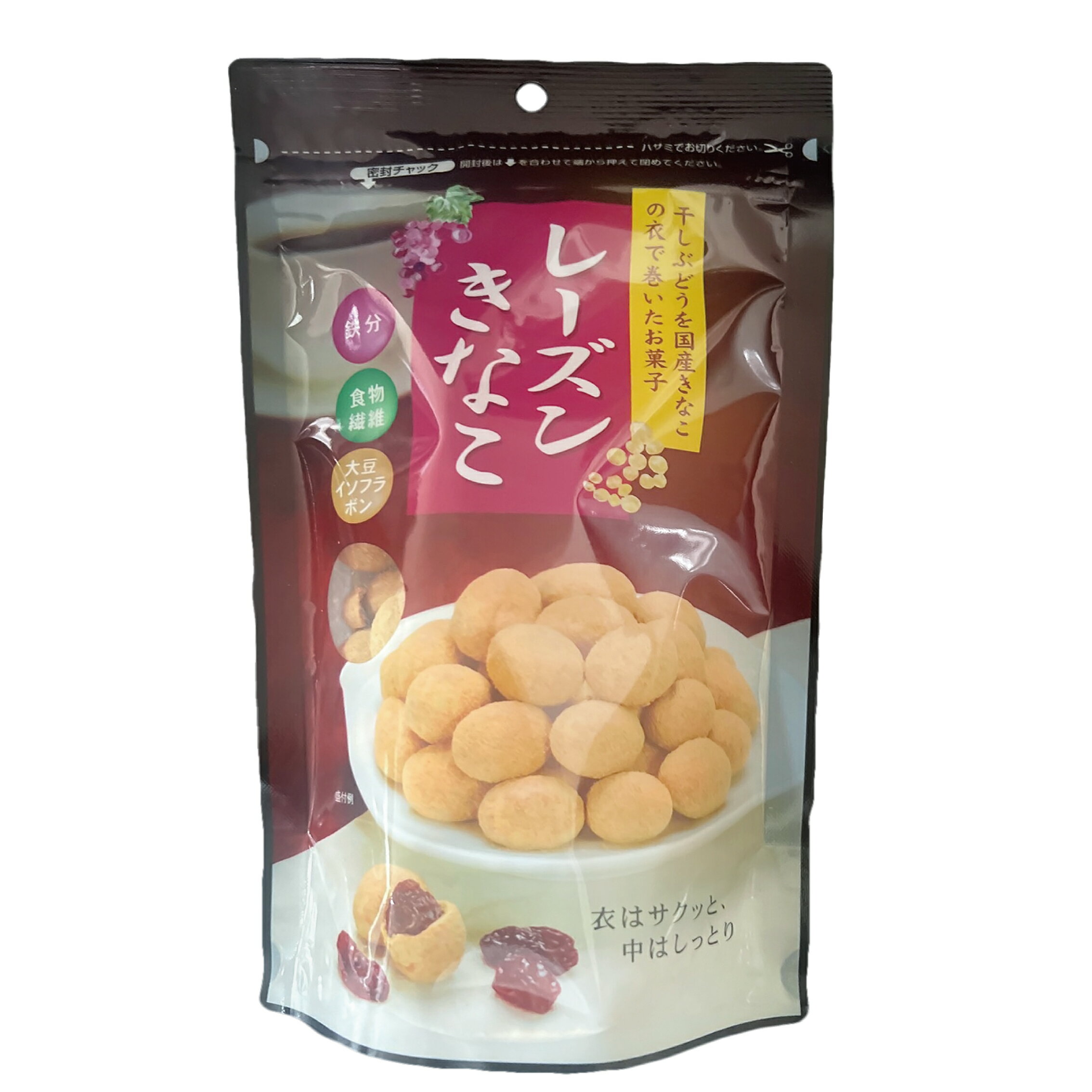 【レーズンきなこ 1袋】サクサク食感 国産きなこ使用 干しぶどう 巻き仕立て やさしい甘さ おやつ お茶..