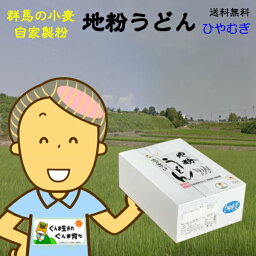 【送料無料】地粉うどん ひやむぎ 200g×12袋 (国産 群馬県産 地粉 産地グルメ 自宅用 ギフト お中元 お歳暮 父の日 母の日 敬老の日 ご贈答 内祝い）