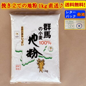 地粉 100％ 1kg すいとん粉 手打ちうどん粉　(中力粉 国産 地粉 群馬県産 小麦粉 すいとん粉 おつみ団子 手打ちうどん粉 産地グルメ 自宅用)【レターパックライトのみ送料無料】