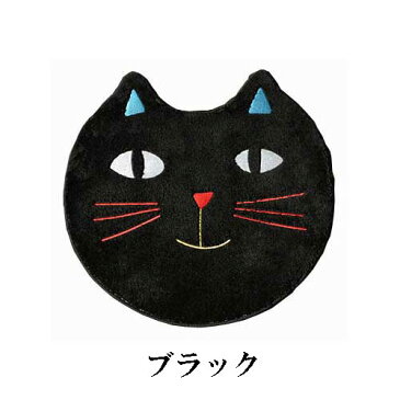 plune.（プルーン）デザインマット 北欧 おしゃれ かわいい 洗える【ミミココモモマット】60×60cm 猫 ねこ ネコ すべり止め ノンスリップ 洗面所 マット バスマット トイレマット 玄関マット ドアマット 室内 プレゼント シンプル ネコ型 ブラック ネイビー 猫型 CAT