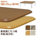 家具調 コタツ用 天板 105x75 BR/NA(天板のみ)こたつ テーブル 交換 長方形 センターテーブル ローテーブル サカベ7843785