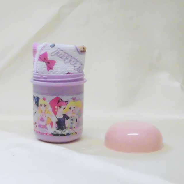 アイカツ!/アイドルカツドウ☆おしぼりセット/おしぼり+ケース/ランチグッズ/バンダイ◇日本製◇