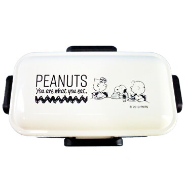 スヌーピー/ピーナッツ(PEANUTS)☆2段ランチボックス/ふわっとフタ/4ロックお弁当箱/仕切りつき◇日本製◇