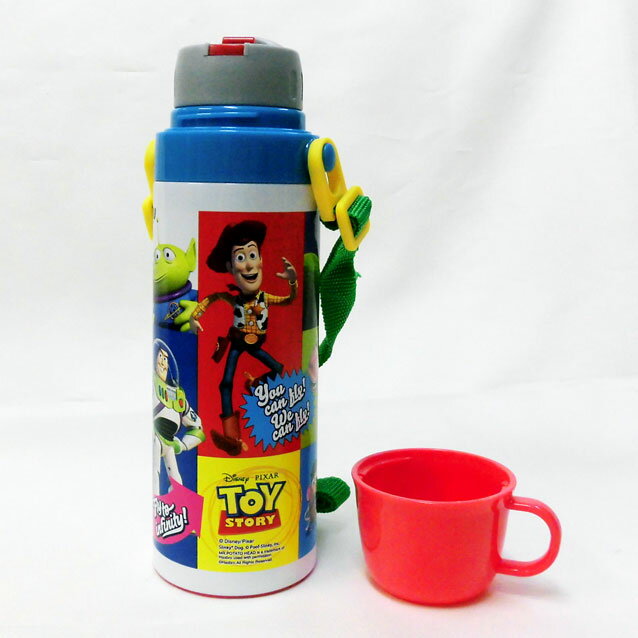 トイストーリー/ディズニー・ピクサー★2WAYステンレスボトル/直飲み水筒/コップ飲み水筒/ハンドル式コップ付/保冷＆保温/超軽量コンパクト/600ml