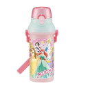 プリンセス/ディズニー アリエル ラプンツェル シンデレラ ベル オーロラ姫 白雪姫☆ダイレクトボトル/直のみスポーツボトル/プラボトル/開閉プッシュ式/ショル...