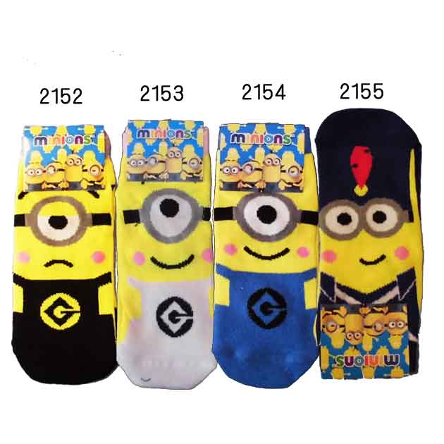 キッズ/ジュニア/子供/★ミニオンズ(minions)/キャラックス/キャラクターソックス/靴下/スニーカーソックス