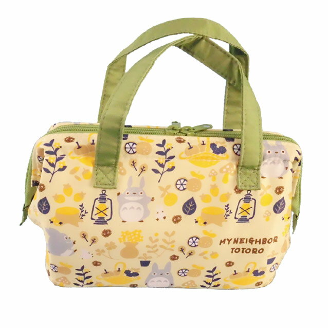 となりのトトロ/トトロ/スタジオジブリ☆2段弁当箱用保冷がま口ランチバッグ/保冷バック/ランチバッグM/遠足・行楽