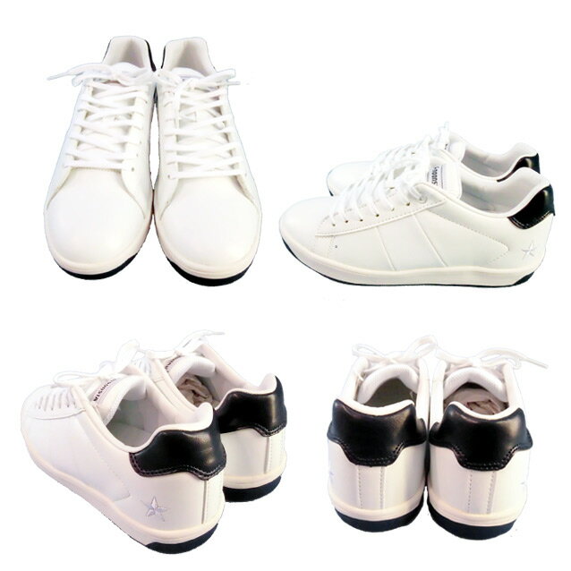 【ムーンスター（月星）】☆FREESTAR MS FS003 フリースター メンズ スニーカー 靴 シューズ 耐摩耗ソール 耐久性 通気性 moonstar 学生 運動靴◇ホワイト ホワイト/ネイビー◇