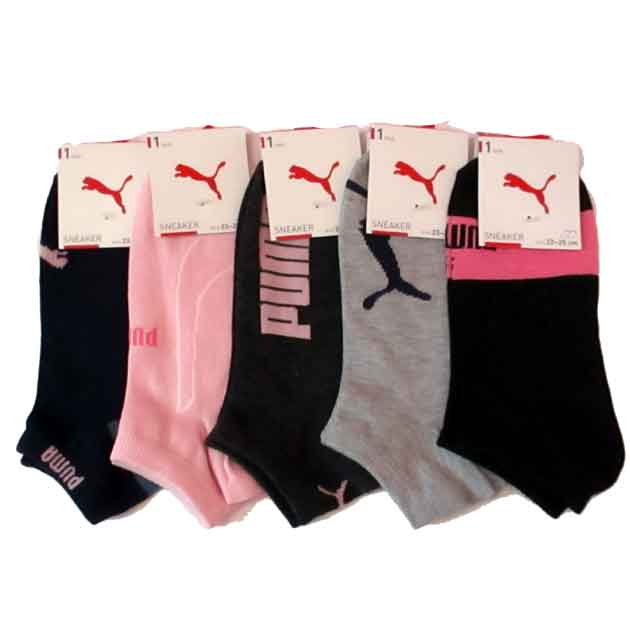 レディース・婦人☆プーマ靴下5足組セット/PUMA/ソックス福袋/ハッピーセット/スニーカーソックス/23～25cm♪のサムネイル