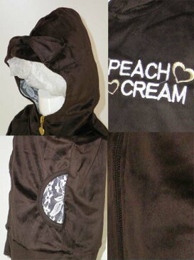 キッズ/女の子/子供☆【PEACH&CREAM】ミニシャギーパーカージャケット