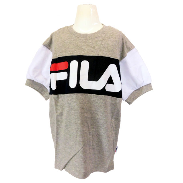 キッズ/ジュニア/子供/男の子★FILA（フィラ）半袖Tシャツ/袖切替メッシュTシャツ