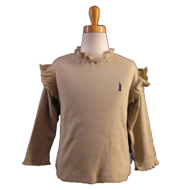 キッズ・ベビー/女の子/子供☆EAST BOYフリル使いハイネックTシャツ/リブ長袖Tシャツ/テレコTシャツ/ロ..