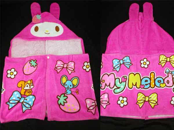 【訳あり商品】マイメロディ/マイメロちゃん/サンリオ☆フード付きスポーツタオル