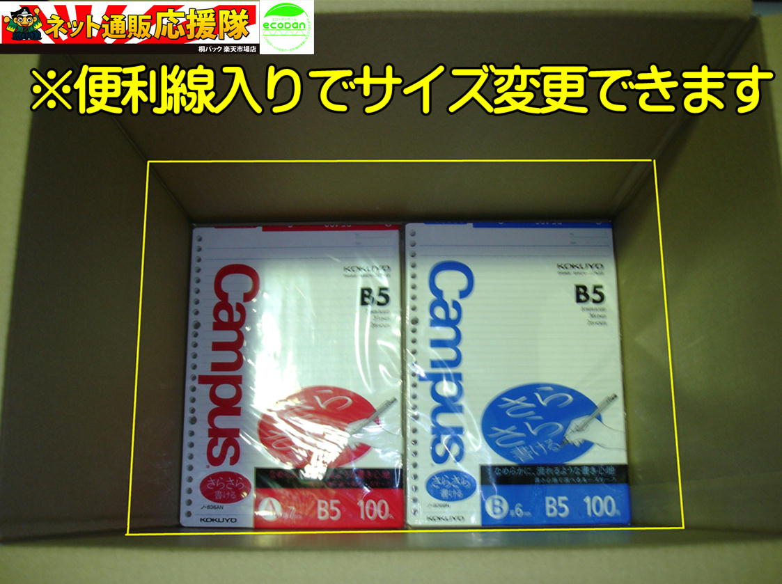 【法人様向け】100サイズダンボール箱B4　3ミリ厚　60枚　便利線入り※この商品は西濃運輸での配送です※※沖縄と離島は対象外となります※ 2