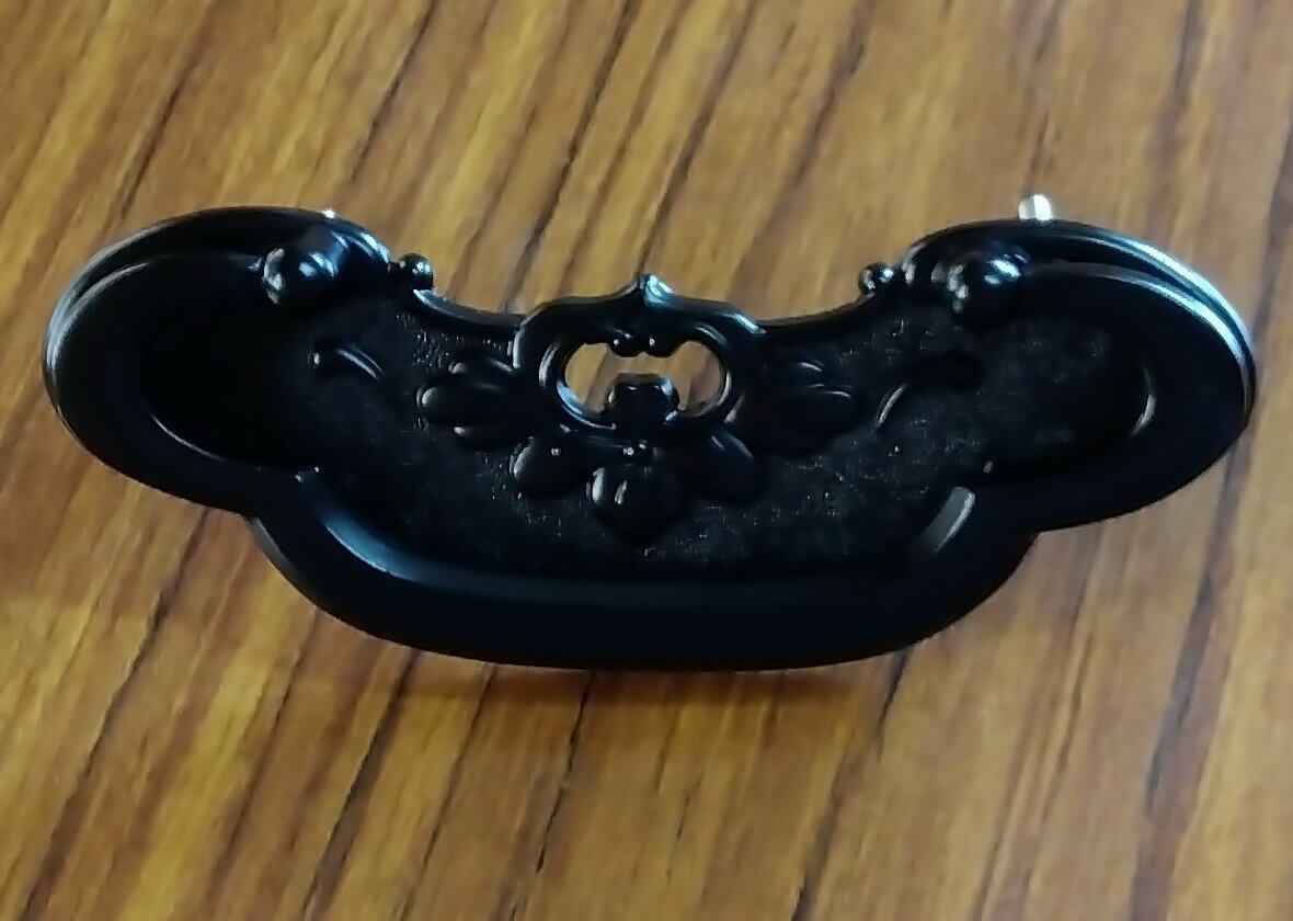 タンスの金具金具ツマミ国産引手DIY和金具花菱木瓜かん・特大・時代色73mm商品番号61614006