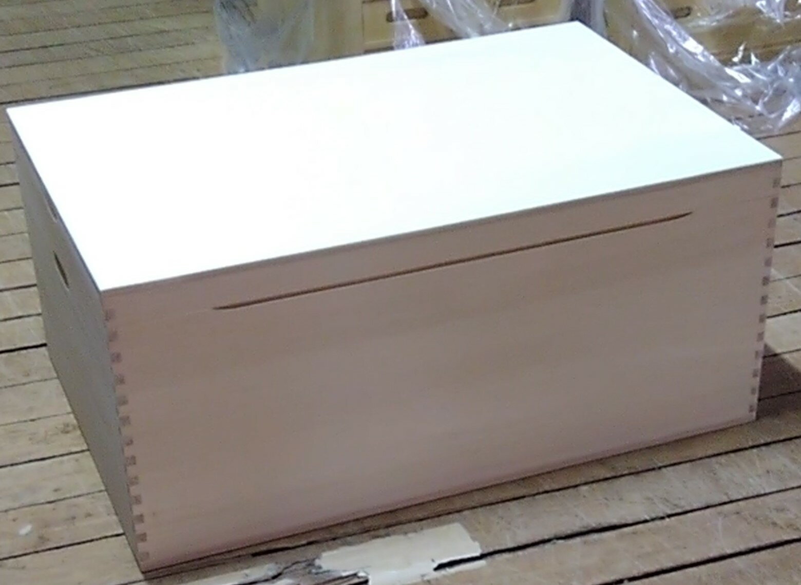 桐箱　木製　木箱　衣装箱　シンプル　総桐衣装箱（外寸900x600x400mm）製造直売商品番号7832