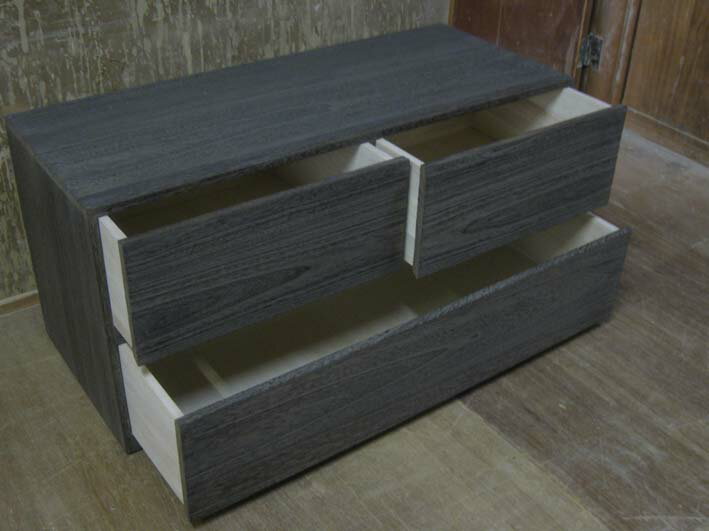 桐たんす桐タンス桐箪笥チェストモダン洋風国産　収納　総桐クローゼット箪笥3杯引き・時代仕上げ製造直売 ...