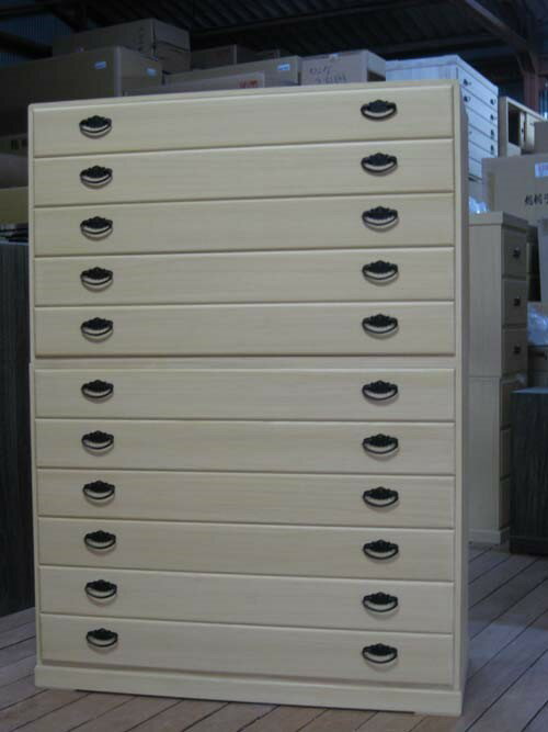 桐たんす桐タンス桐箪笥国産チェストモダン総桐11段箪笥全段通棚板で気密性が有り丈夫な作りで2段重ね式 製造直売　商品番号165K