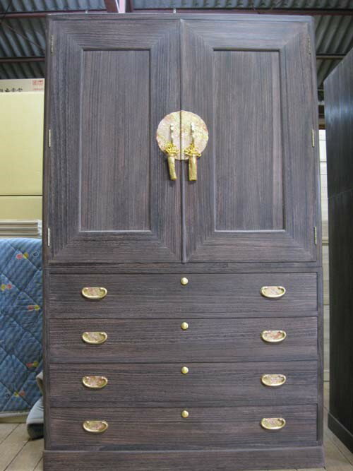 桐たんすタンスチェスト着物収納モダン総桐衣装箪笥・時代仕上げ　製造直売　商品番号431YW