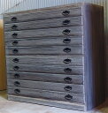 桐タンス桐たんす着物収納シンプル総桐着物箪笥10段・時代仕上製造直売商品番号58010H