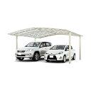 LIXIL リクシル ネスカR 2台用 基本 51-57型 標準柱 H22 熱線吸収ポリカーボネート屋根使用 『 カーポート 2台 本体のみ 駐車場 屋根 外構...