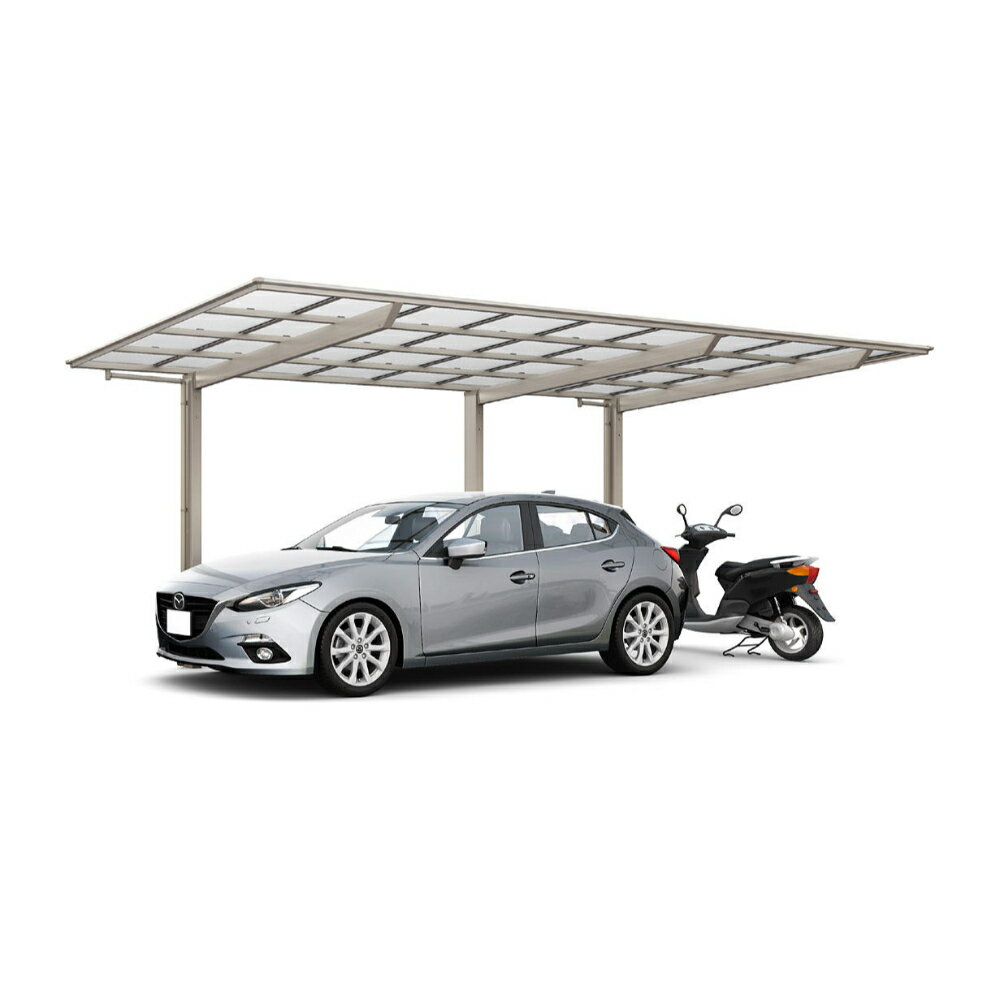 LIXIL リクシル フーゴF 1台用 延長 30-54・14型 H28柱 熱線吸収ポリカーボネート屋根使用 『 カーポート 1台 本体のみ 駐車場 屋根 外構 エクステリア DIY 』(4)