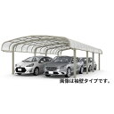 LIXIL リクシル フーゴR 2台用 縦2連棟 60-50型 標準柱 H22 ポリカーボネート屋根材使用 『 カーポート 4台 本体のみ 駐車場 屋根 外構 ...