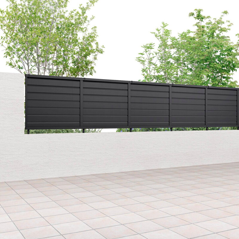 【個人宅送料無料】 フェンス 目隠し LIXIL フェンスAB YL2型 T-8 H800 高さ80cm 本体のみ アルミ形材色『リクシル 横 格子 屋外 アルミ 庭 diy おしゃれ 柵 塀 風よけ 境界 外構 ガーデン』