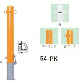 個人宅配送不可 帝金 54-PK バリカーピラー型 スタンダード スチールタイプ 直径101.6mm 脱着式カギ付