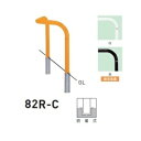 個人宅配送不可 帝金 82R-C バリカー横型 スタンダード スチールタイプ 500×500×H650 直径60.5mm 脱着式