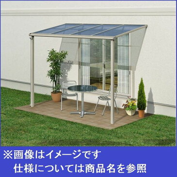 YKK ap テラス屋根 ヴェクター 柱標準タイプ 1間×2尺 フラット型 熱線遮断ポリカ屋根 関東間 600N/m2 1階設置専用
