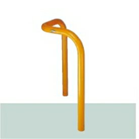 リクシル スペースガード（車止め） U60型 H650mm コーナータイプ 固定式 スチール 黄色 黄色