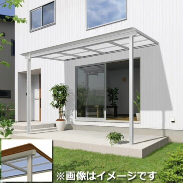 三協アルミ シャルレ 1階用 木調色枠 2間×4尺 関東間 標準柱 ポリカ板 600タイプ